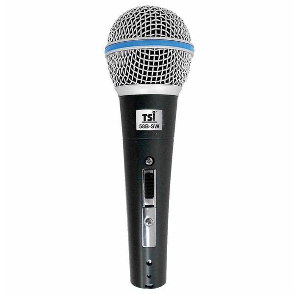 Microfone C/ Fio de Mão Dinâmico TSI 58 B-SW