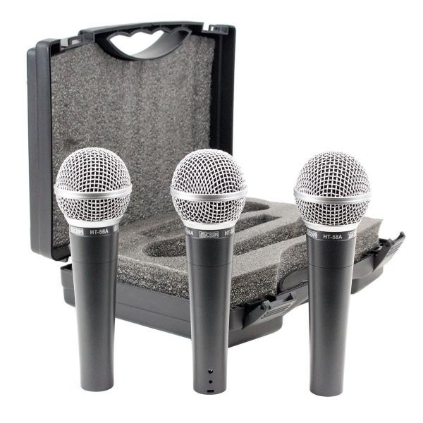 Microfone C/ Fio de Mão Dinâmico (3 Unidades) - 58 3 CSR