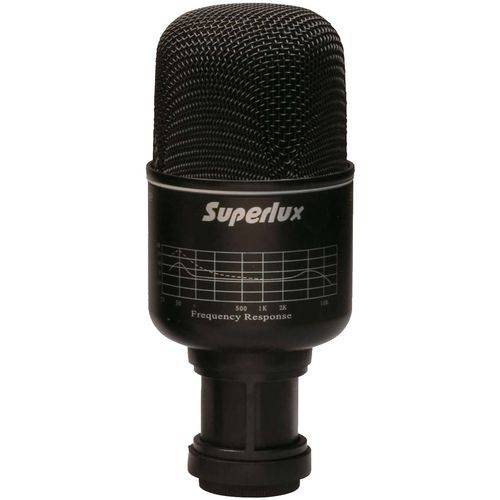Microfone C/ Fio Dinâmico P/ Bumbo - Pra 218 B Superlux