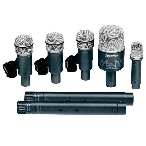 Microfone C/ Fio P/ Instrumentos (7 Unidades) - DRK B 5 C 2 Superlux