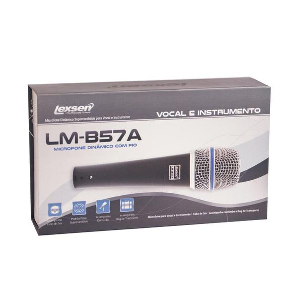Microfone C/fio Supercardioide 3m C/bag Lm-b57a - Lexsen