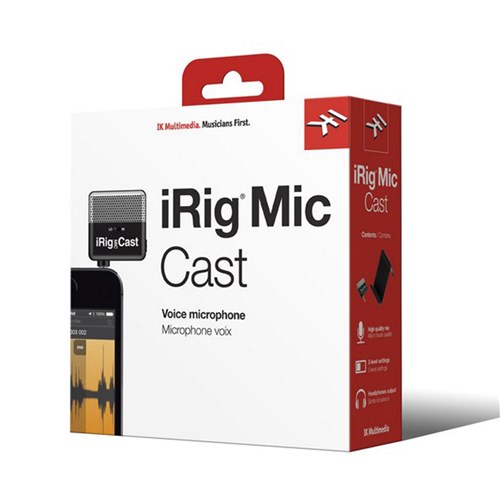 Microfone Cardióide Ik Multimedia Irig Mic Cast para Iphone