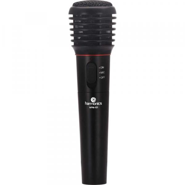 Microfone com e Sem Fio VHF WPM-101 Preto HARMONICS - Harmonics