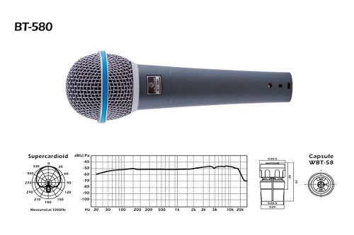 Microfone com Fio BT 580 Waldman