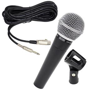 Microfone com Fio de Mão Dinâmico SM 58 CSR