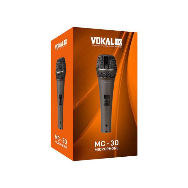 Microfone com Fio de Mão Dinâmico Unidirecional Vokal MC-30