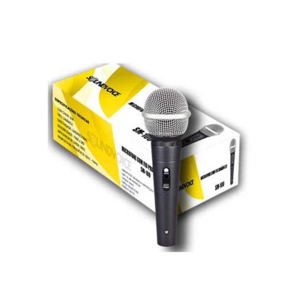 Microfone com Fio Dinâmico Soundvoice SM-100