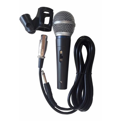 Microfone com Fio Dx58 Sm58 Devox Profissional + Cachimbo