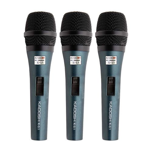 Microfone com Fio Kadosh K3.1 Kit com 3 Pcs