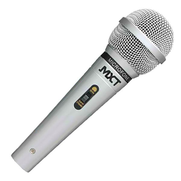 Microfone com Fio 3 Metros Metal Prata M-1138 - Mxt
