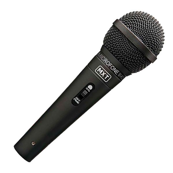 Microfone com Fio 3 Metros Metal Preto M-k5 - Mxt
