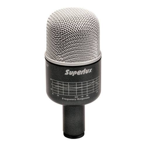 Microfone com Fio para Bumbo de Bateria PRO-218A Superlux