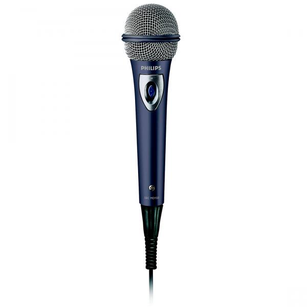 Microfone com Fio Philips SBCMD150/01 Dinâmico Prata