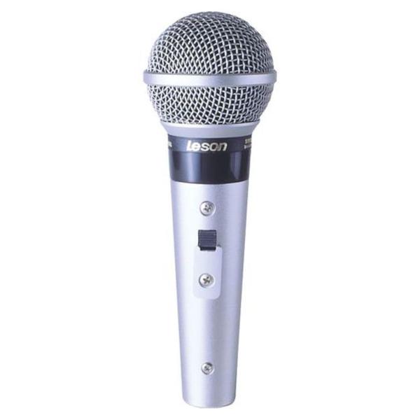 Microfone com Fio Profissional Branco SM-58 P4 - Leson