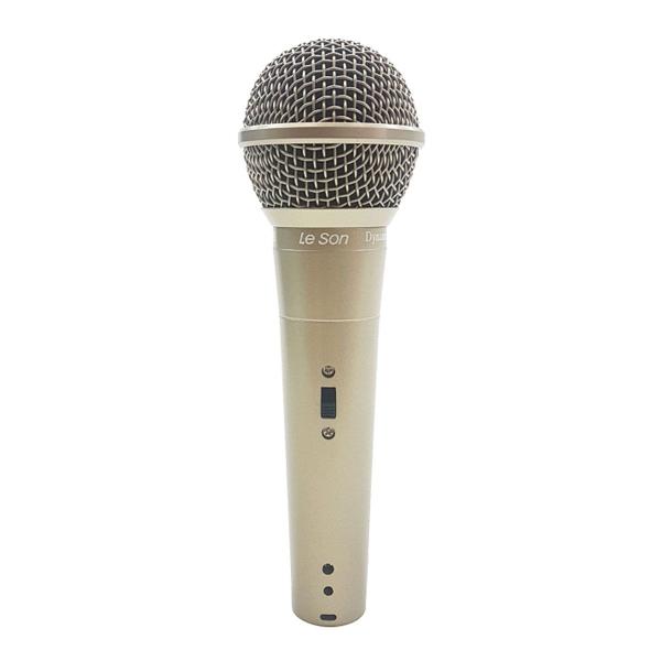 Microfone com Fio Profissional LS58 Champanhe, Acompanha Cabo de 5 Metros - eu Quero Eletro