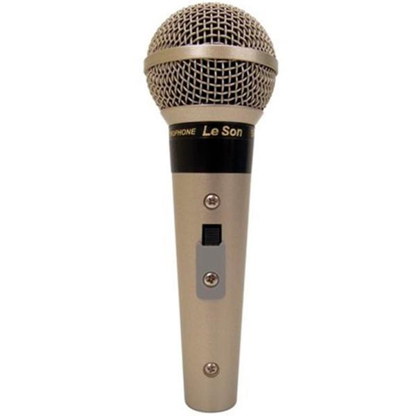 Microfone com Fio Profissional Ouro Cardióide SM58 - Leson