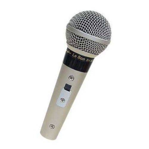 Microfone com Fio Profissional Sm58 P4 A/b Champanhe Acompanha Cabo de 5 Metros