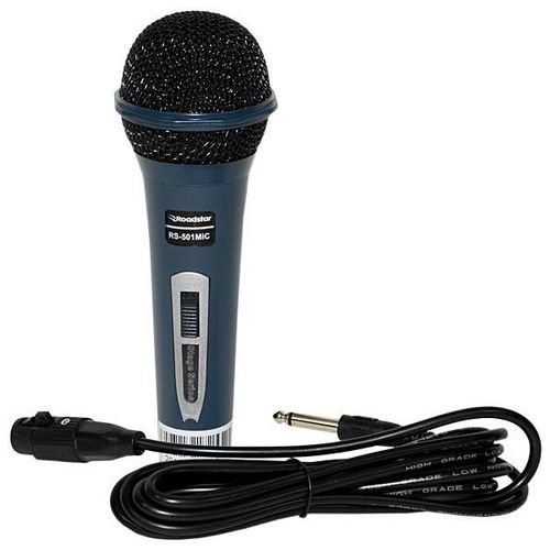 Microfone com Fio Roadstar Rs-501 com Cabo 4.8 de 3 Metros - Azul