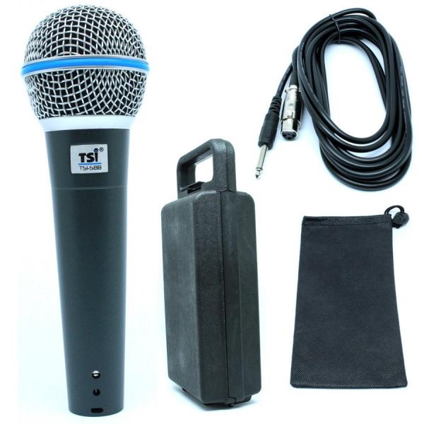 Microfone com Fio Tsi 58b com Case