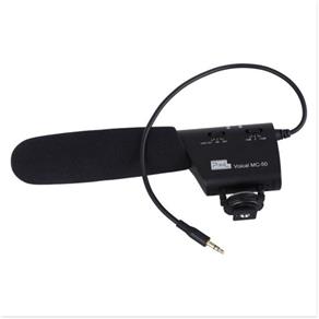 Microfone Compatível para Cameras Dslr Nikon ou Canon 70D 6D T3I D7100 D3200 T5I D7100 D3200 D5200 Preto - Preto