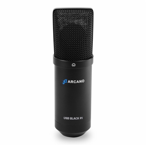 Microfone Condensador Arcano USB BLACK 01 com Fio