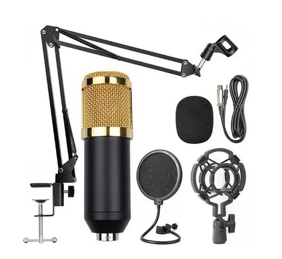 Microfone Condensador com Braço Articulado Pop Filter P2 T10 - Hamy
