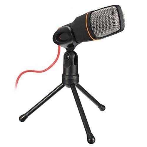 Microfone Condensador com Tripe para Gravaçao Profissional para Pc e Notebook Preto (Mc40173)