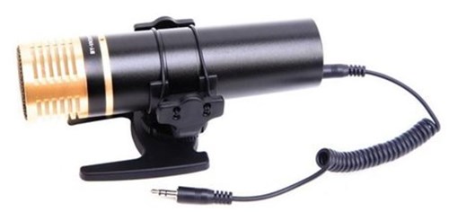 Microfone Condensador Estéreo para Câmera Dslr, Filmadora e Gravadores de Áudio