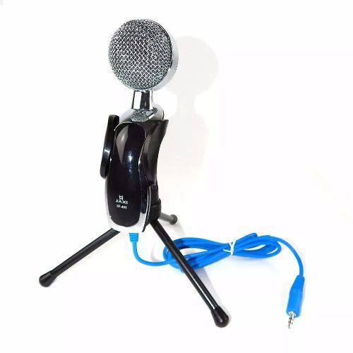 Microfone Condensador Mesa com Tripe Portátil Profissional