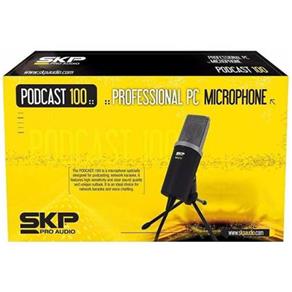 Microfone Condensador SKP P/ Estúdio PODCAST 100 - AC0871