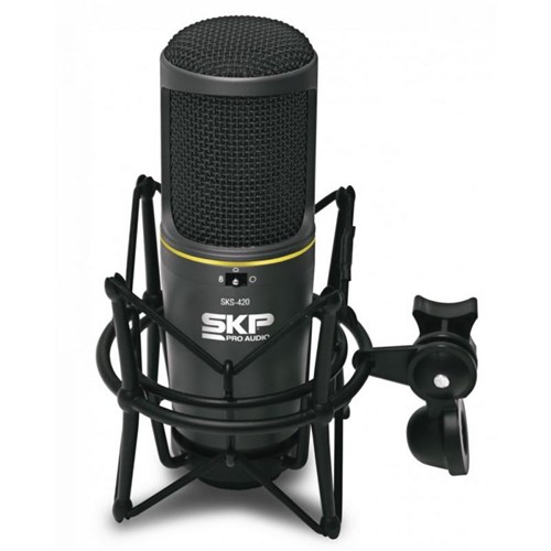 Microfone Condensador Skp Sks420 - Acompanha Suporte Shockmount e Maleta
