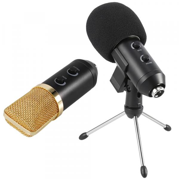 Microfone Condensador Usb Estúdio BM100FX Pedestal Articulado GT648 - Lorben