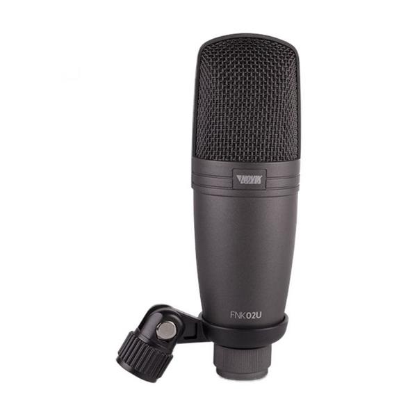 Microfone Condensador Usb Fnk-02, Acompanha Cabo Usb e Tripé - Novik