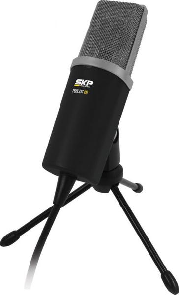 Microfone Condensador Usb Fnk-02, Acompanha Cabo Usb e Tripé - Skp