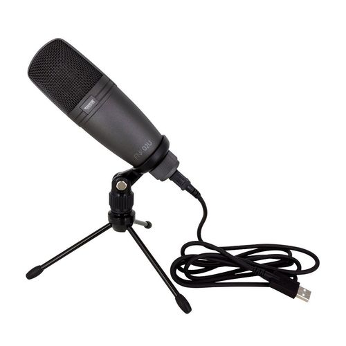 Microfone Condensador Usb Fnk-02, Acompanha Cabo Usb e Tripé