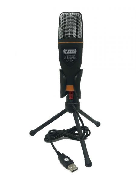Microfone Condensador Usb Knup Kp-916