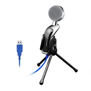 Microfone Condessador SF-922B Profissional Usb com Suporte para Youtube Rádio Studio Pc e Notebook Preto