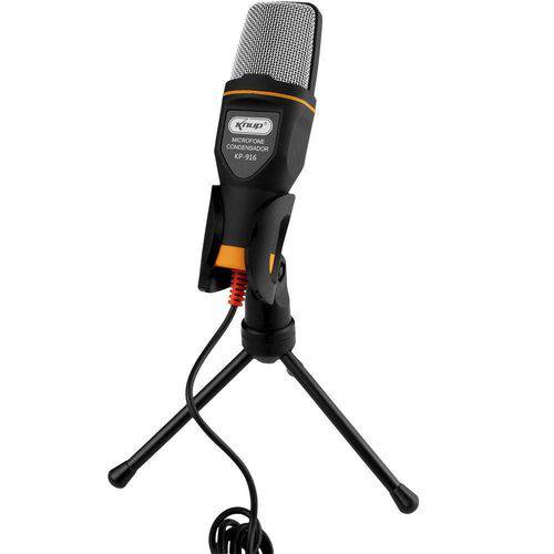 Microfone de Áudio Condensador Usb Knup Kp-916
