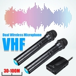 2 Microfone de Karaokê VHF Sem Fio de Mão Alto-falante MIC KTV Player seleção automática / híbrida independente / sem ruído