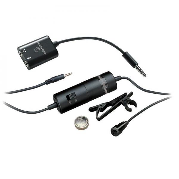 Microfone de Lapela Áudio Technica ATR3350iS Smartphone e Câmeras - Audio Technica