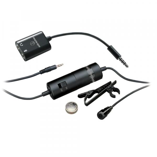 Microfone de Lapela Audio-technica Omnidirecional Atr3350is