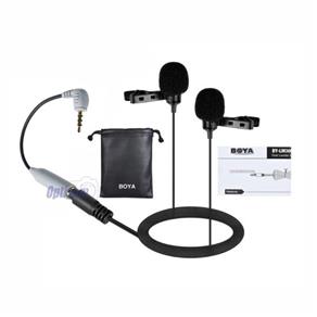 Microfone de Lapela Duplo para Smartphone - Boya LM300