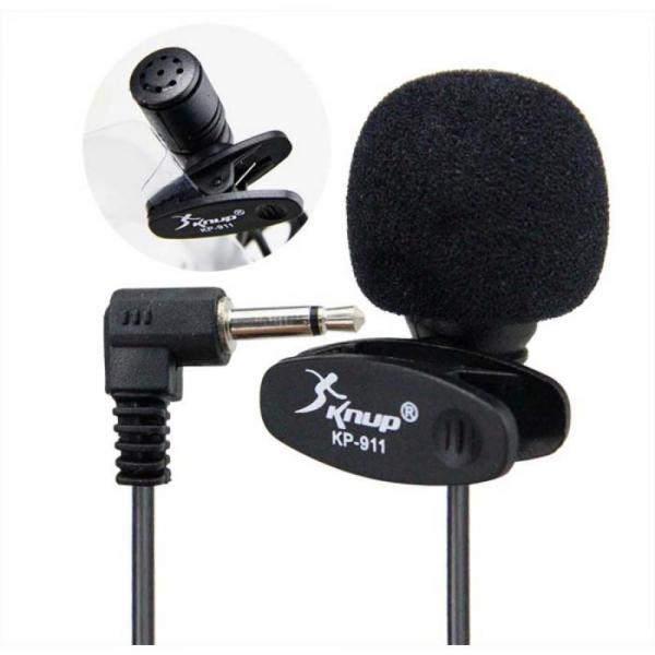 Microfone de Lapela para Youtubers P2 3.mm KP-911 - Knup