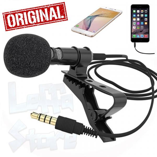 Microfone de Lapela Profissional para Celular Smartphone Android Iphone Original Youtuber Vídeos Nota Fiscal - Leffa Shop