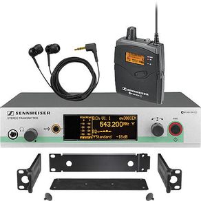 Microfone de Lapela Sem Fio Sennheiser EW 300 IEM G3 com Sistema de Monitoramento