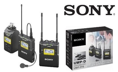 Microfone de Lapela Sem Fio Sony Uwp-D16 com Transmissor Plug-On