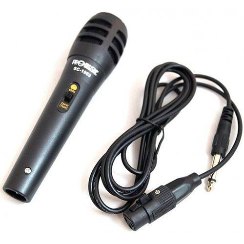 Microfone de Mão Chipsce Sc1003 Dinâmico com Cabo de 3m
