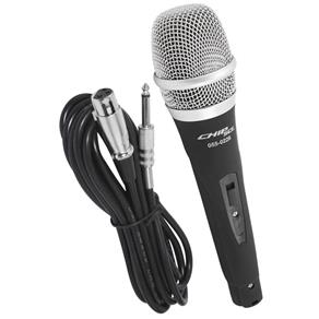 Microfone de Mão Chipsce Sc226 Dinâmico Profissional com Cabo 3M