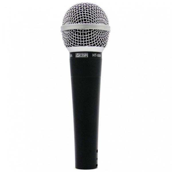 Microfone de Mão com Fio 600 Ohms 4.3m Preto Ht58a Csr