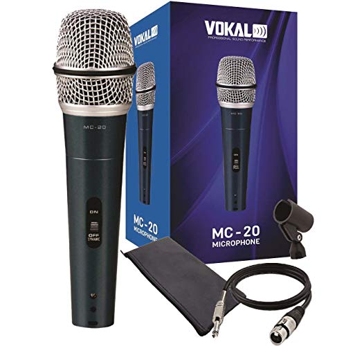 Microfone de Mao com Fio Profissional Vokal Mc20